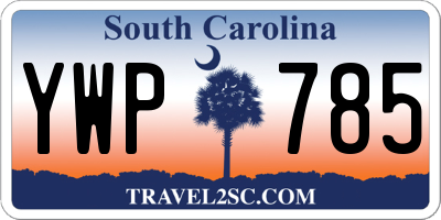 SC license plate YWP785