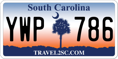 SC license plate YWP786