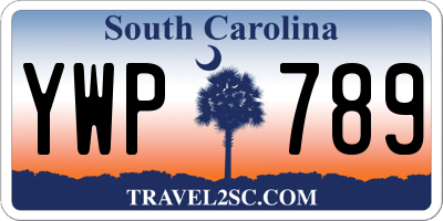 SC license plate YWP789