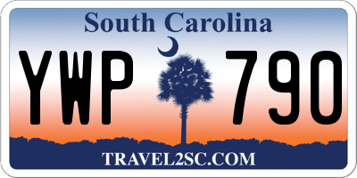 SC license plate YWP790