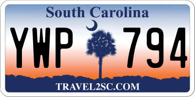 SC license plate YWP794