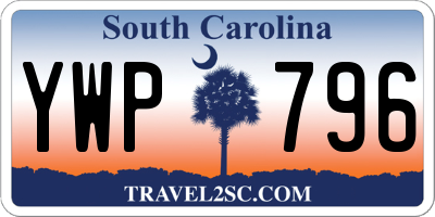 SC license plate YWP796