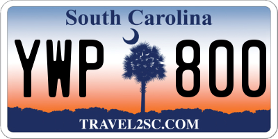 SC license plate YWP800