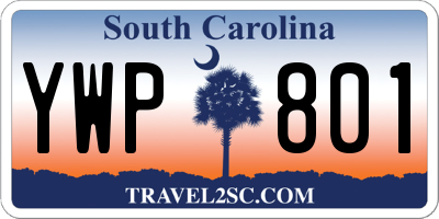 SC license plate YWP801