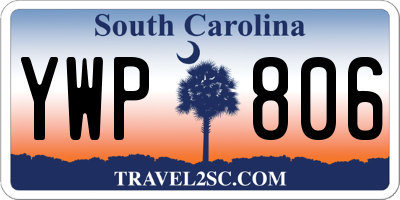 SC license plate YWP806