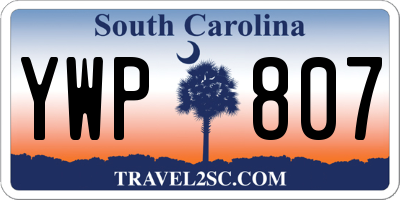 SC license plate YWP807