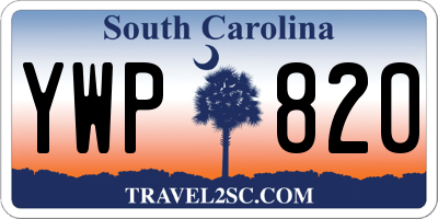 SC license plate YWP820