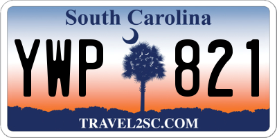 SC license plate YWP821