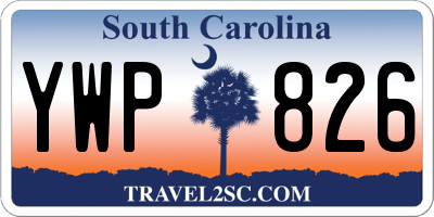 SC license plate YWP826
