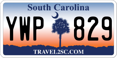 SC license plate YWP829