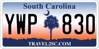 SC license plate YWP830