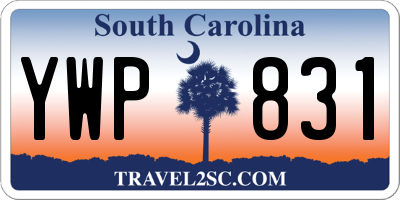 SC license plate YWP831