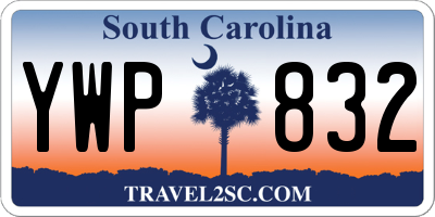 SC license plate YWP832