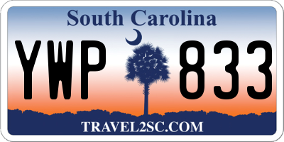 SC license plate YWP833