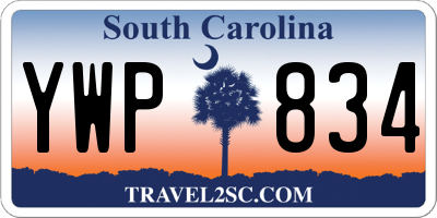 SC license plate YWP834