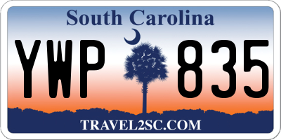 SC license plate YWP835