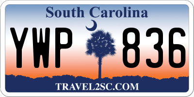 SC license plate YWP836