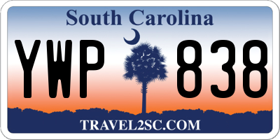 SC license plate YWP838