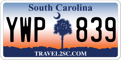 SC license plate YWP839