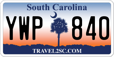 SC license plate YWP840
