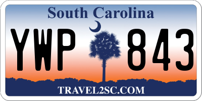 SC license plate YWP843