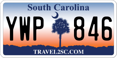 SC license plate YWP846