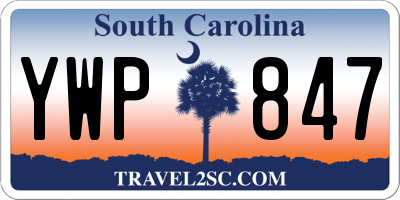 SC license plate YWP847