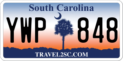 SC license plate YWP848