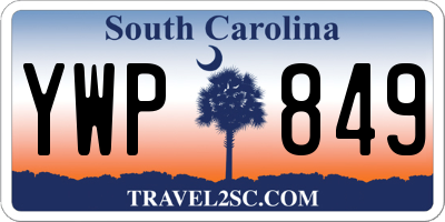 SC license plate YWP849