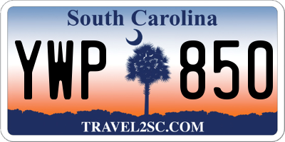 SC license plate YWP850