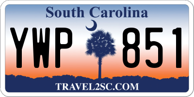 SC license plate YWP851