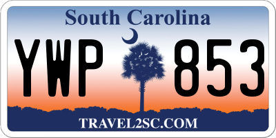 SC license plate YWP853