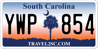 SC license plate YWP854