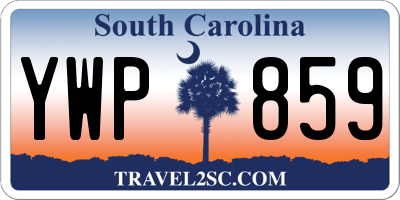 SC license plate YWP859