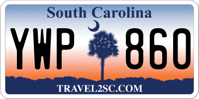 SC license plate YWP860