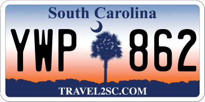 SC license plate YWP862