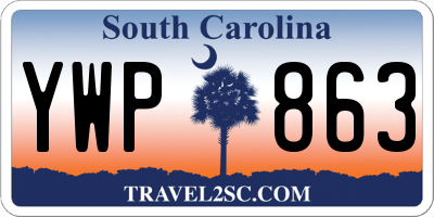 SC license plate YWP863