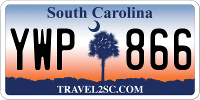 SC license plate YWP866