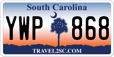SC license plate YWP868