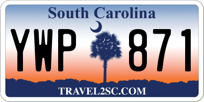 SC license plate YWP871