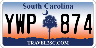 SC license plate YWP874