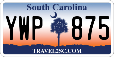 SC license plate YWP875
