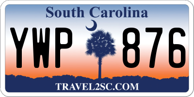 SC license plate YWP876
