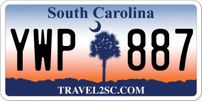 SC license plate YWP887