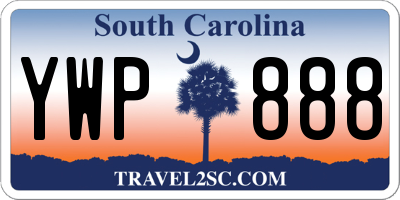 SC license plate YWP888