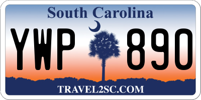 SC license plate YWP890