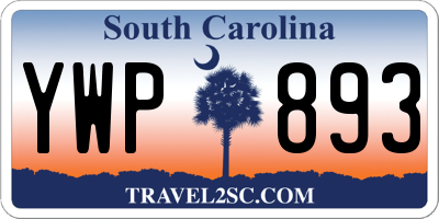 SC license plate YWP893