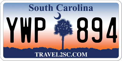 SC license plate YWP894