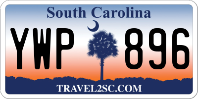 SC license plate YWP896