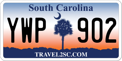 SC license plate YWP902